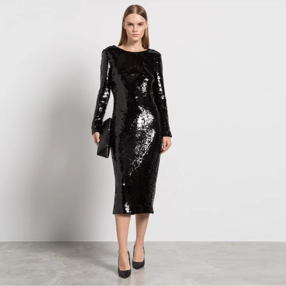 MaxMara Arlem Dress in Black Sequins - Picture 1 of 12